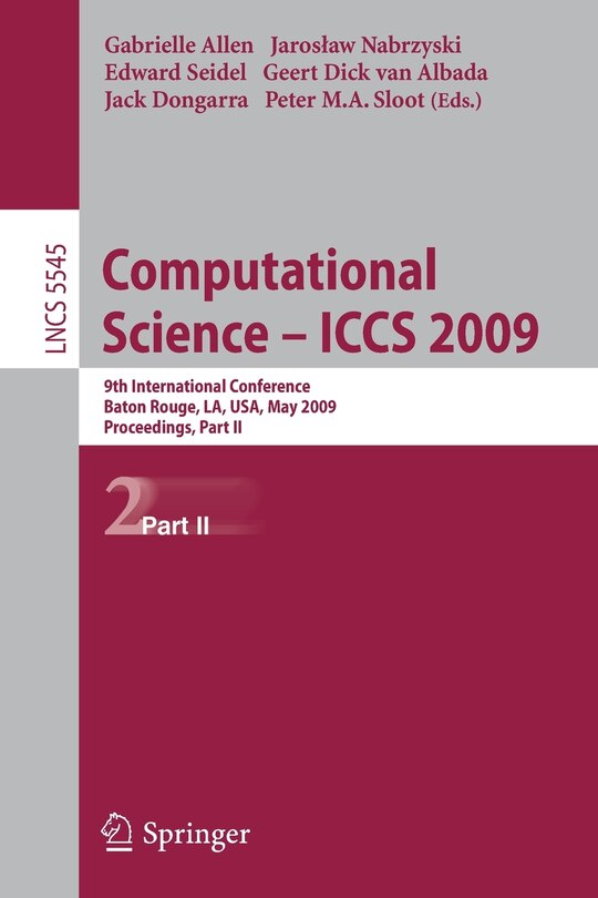 Front cover_Computational Science - ICCS 2009