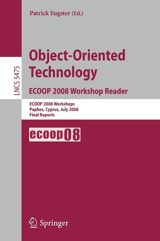 Front cover_Object-Oriented Technology. ECOOP 2008 Workshop Reader