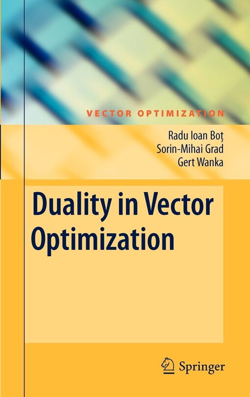 Front cover_Duality In Vector Optimization