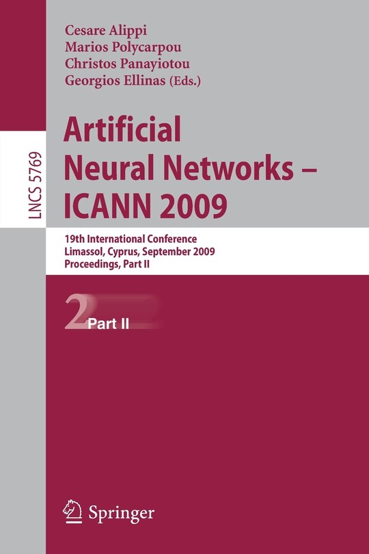 Front cover_Artificial Neural Networks - ICANN 2009