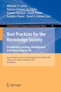Couverture_Best Practices for the Knowledge Society. Knowledge, Learning, Development and Technology for All