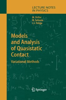 Front cover_Models and Analysis of Quasistatic Contact