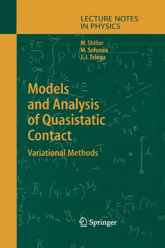 Front cover_Models and Analysis of Quasistatic Contact