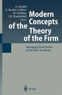 Front cover_Modern Concepts of the Theory of the Firm