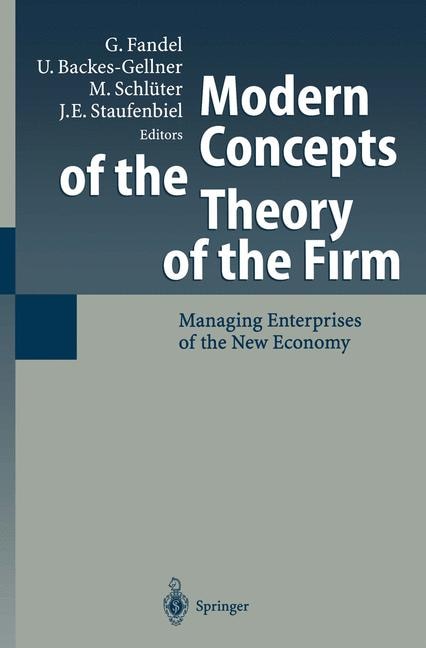 Front cover_Modern Concepts of the Theory of the Firm