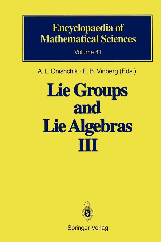 Front cover_Lie Groups and Lie Algebras III