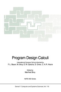 Front cover_Program Design Calculi