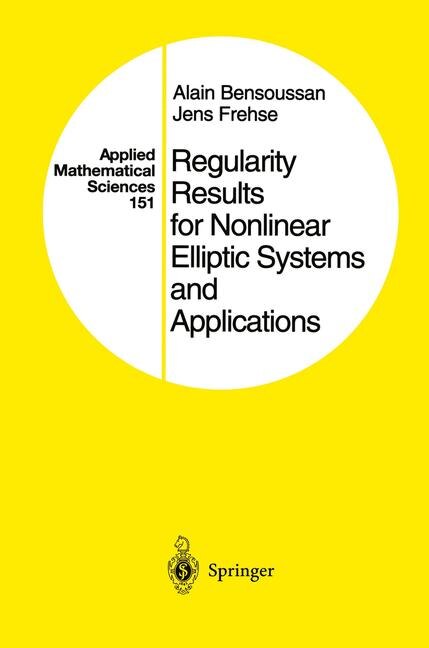 Couverture_Regularity Results for Nonlinear Elliptic Systems and Applications
