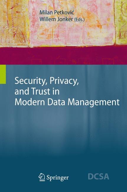 Couverture_Security, Privacy, and Trust in Modern Data Management