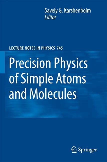 Front cover_Precision Physics of Simple Atoms and Molecules