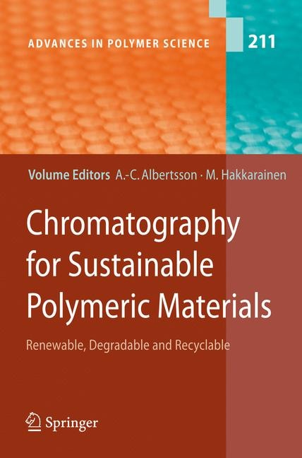 Front cover_Chromatography for Sustainable Polymeric Materials