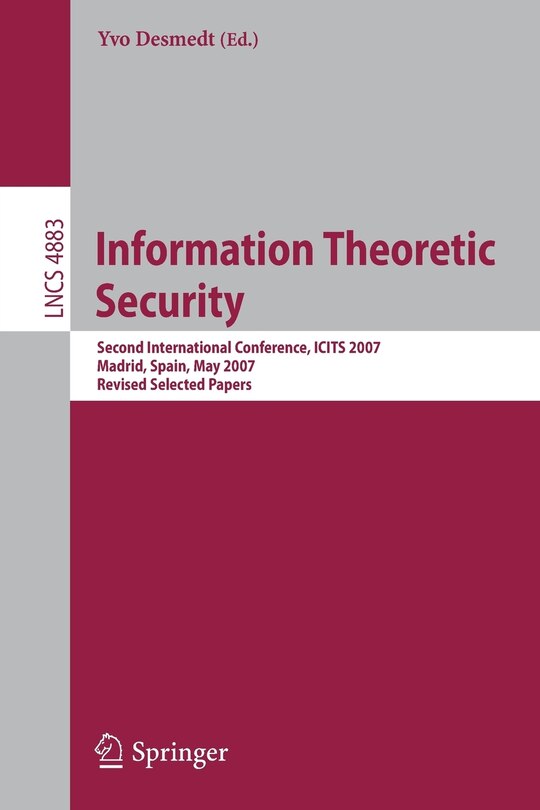 Front cover_Information Theoretic Security