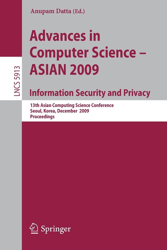 Couverture_Advances In Computer Science, Information Security And Privacy