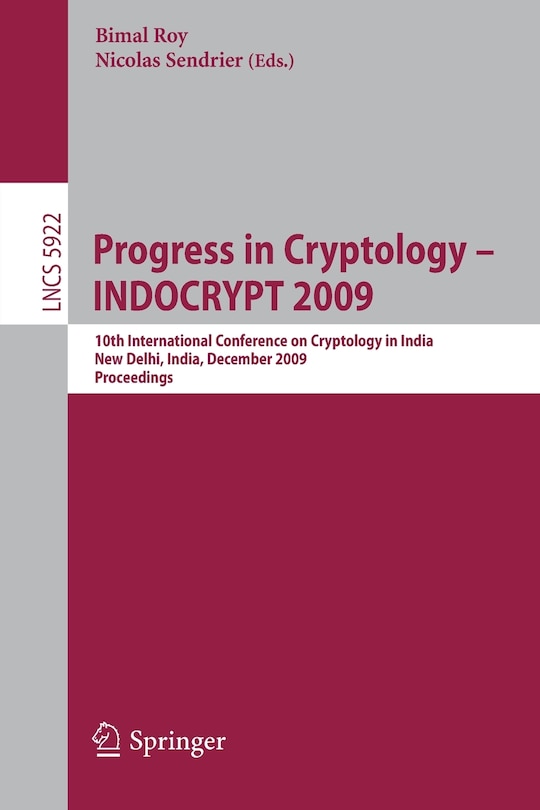 Front cover_Progress in Cryptology - INDOCRYPT 2009