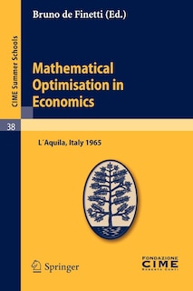 Couverture_Mathematical Optimisation in Economics