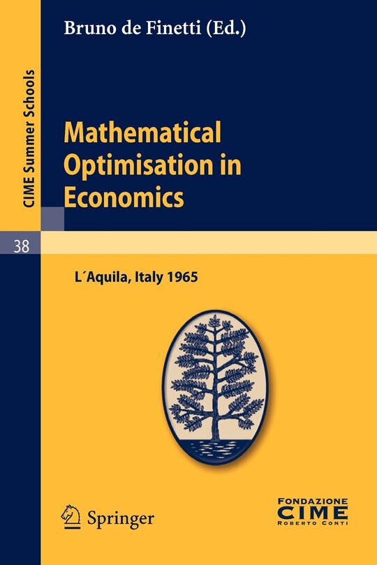 Couverture_Mathematical Optimisation in Economics
