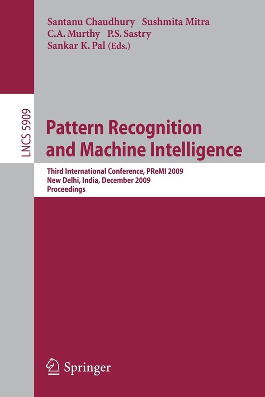 Couverture_Pattern Recognition and Machine Intelligence