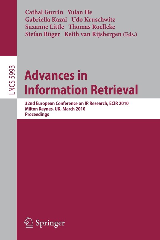 Front cover_Advances in Information Retrieval