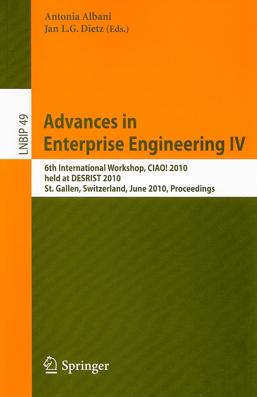 Front cover_Advances in Enterprise Engineering IV