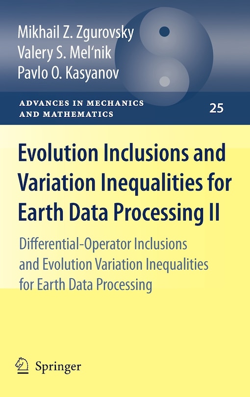 Couverture_Evolution Inclusions and Variation Inequalities for Earth Data Processing II