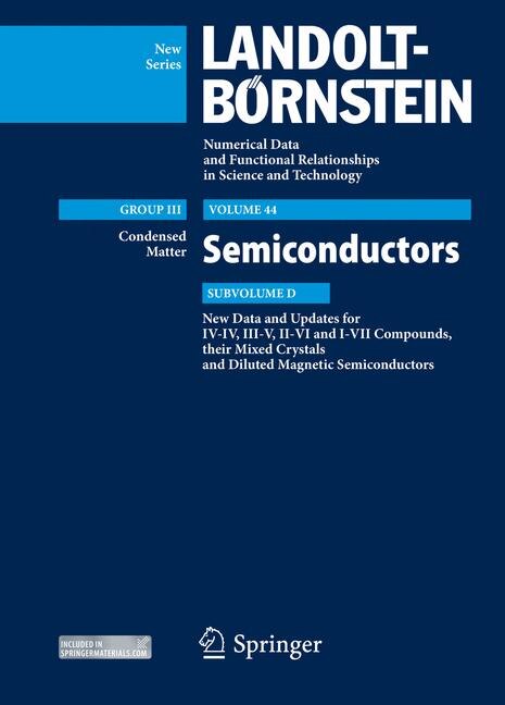 Front cover_New Data and Updates for I-VII, III-V and II-VI Compounds