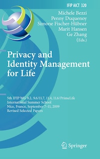 Front cover_Privacy and Identity Management for Life