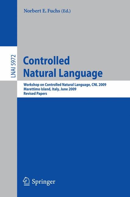 Front cover_Controlled Natural Language