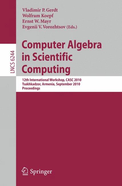 Front cover_Computer Algebra in Scientific Computing
