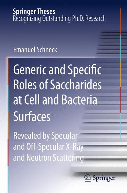 Couverture_Generic and Specific Roles of Saccharides at Cell and Bacteria Surfaces