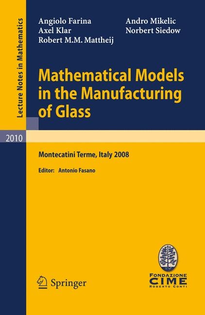 Front cover_Mathematical Models in the Manufacturing of Glass