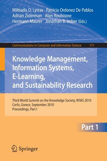 Front cover_Knowledge Management, Information Systems, E-Learning, and Sustainability Research