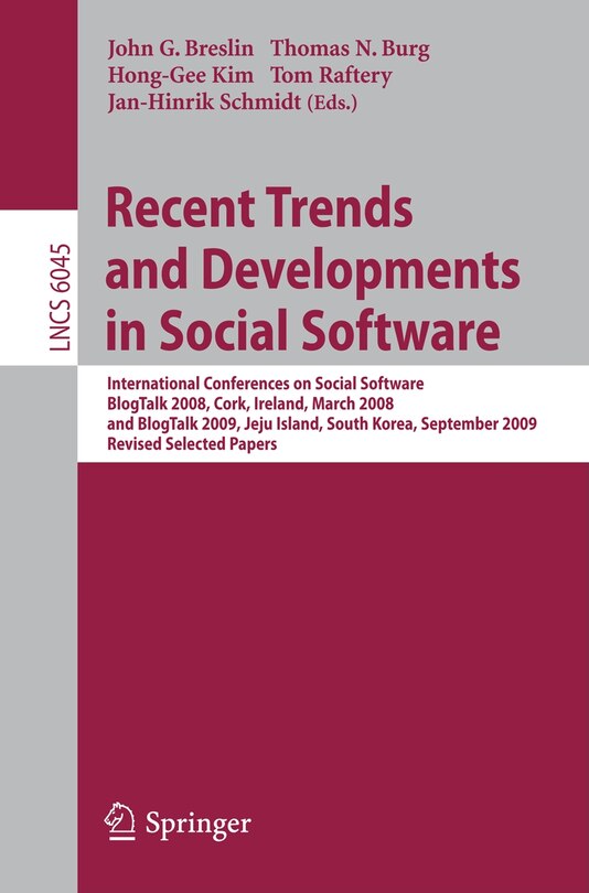 Front cover_Recent Trends and Developments in Social Software
