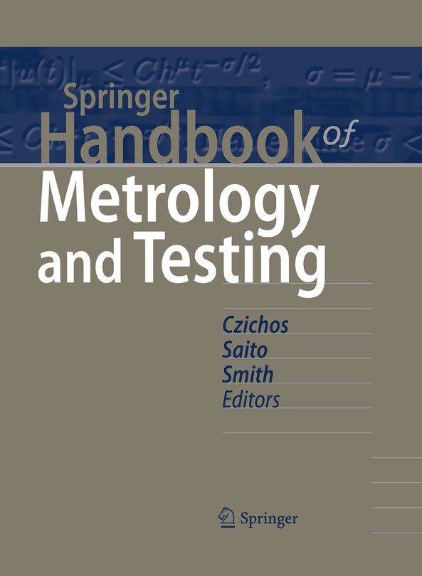 Couverture_Springer Handbook Of Metrology And Testing