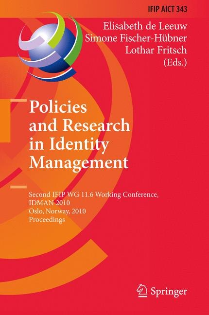 Front cover_Policies and Research in Identity Management
