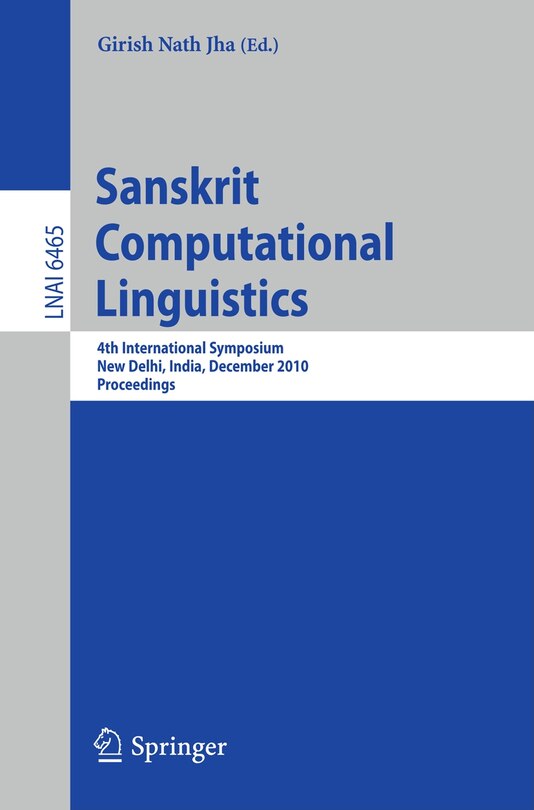 Front cover_Sanskrit Computational Linguistics