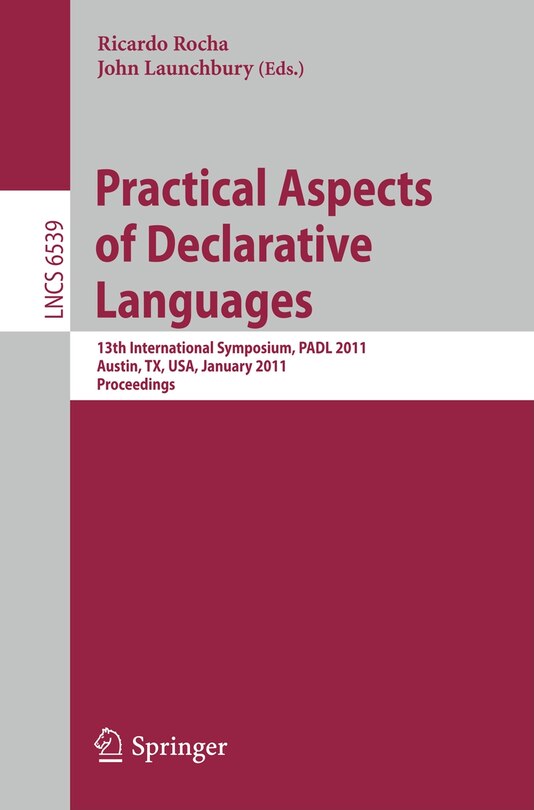 Front cover_Practical Aspects of Declarative Languages