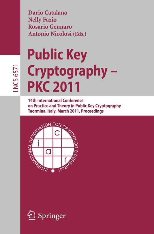 Front cover_Public Key Cryptography - PKC 2011