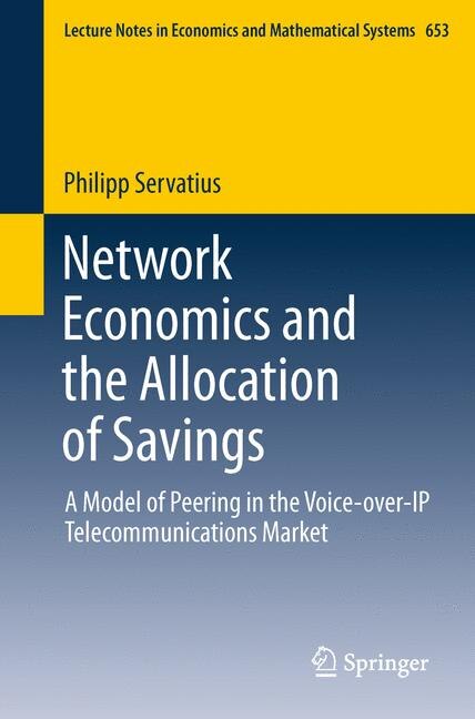 Front cover_Network Economics and the Allocation of Savings