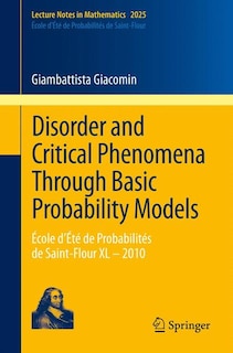 Front cover_Disorder and Critical Phenomena Through Basic Probability Models