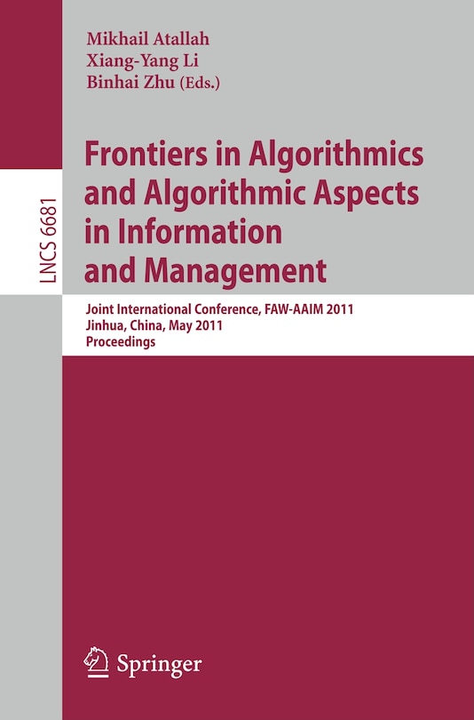 Front cover_Frontiers in Algorithmics and Algorithmic Aspects in Information and Management