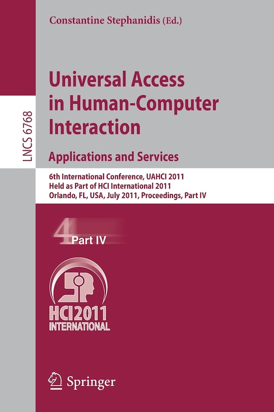 Front cover_Universal Access in Human-Computer Interaction. Applications and Services