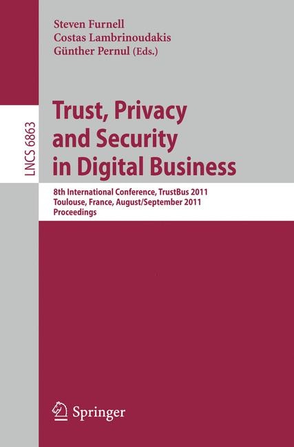 Front cover_Trust, Privacy and Security in Digital Business