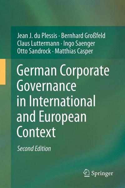 Couverture_German Corporate Governance in International and European Context