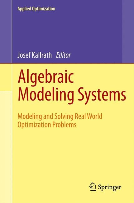 Front cover_Algebraic Modeling Systems