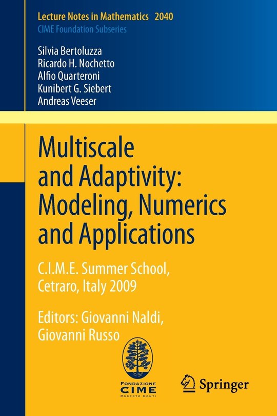 Front cover_Multiscale And Adaptivity