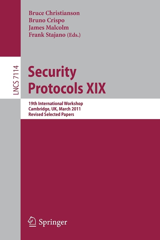 Front cover_Security Protocols XIX