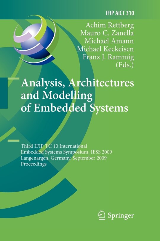 Front cover_Analysis, Architectures and Modelling of Embedded Systems