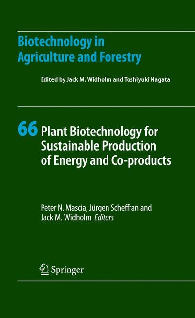Front cover_Plant Biotechnology for Sustainable Production of Energy and Co-products