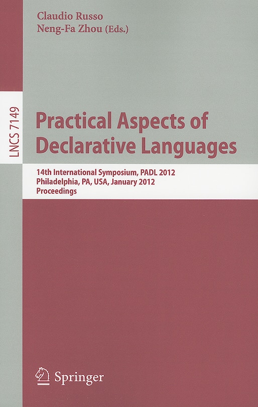 Front cover_Practical Aspects of Declarative Languages