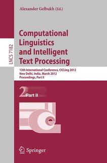 Couverture_Computational Linguistics and Intelligent Text Processing